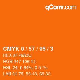 Color code: CMYK 0 / 57 / 95 / 3 | qconv.com