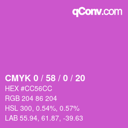 カラーコード: CMYK 0 / 58 / 0 / 20 | qconv.com