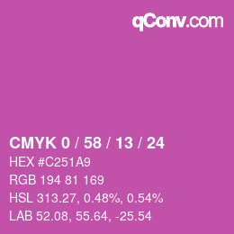 Color code: CMYK 0 / 58 / 13 / 24 | qconv.com