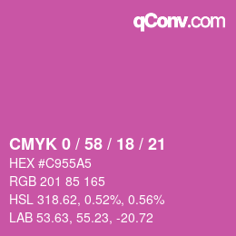 颜色代码: CMYK 0 / 58 / 18 / 21 | qconv.com