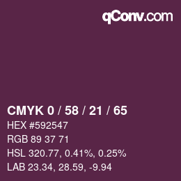 Color code: CMYK 0 / 58 / 21 / 65 | qconv.com