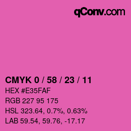 Color code: CMYK 0 / 58 / 23 / 11 | qconv.com