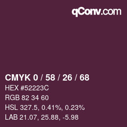 Color code: CMYK 0 / 58 / 26 / 68 | qconv.com