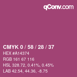 Color code: CMYK 0 / 58 / 28 / 37 | qconv.com