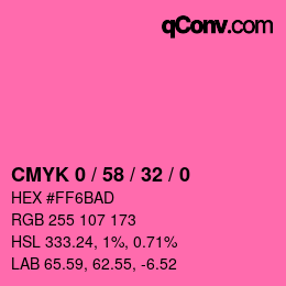 Color code: CMYK 0 / 58 / 32 / 0 | qconv.com