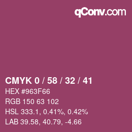 Color code: CMYK 0 / 58 / 32 / 41 | qconv.com