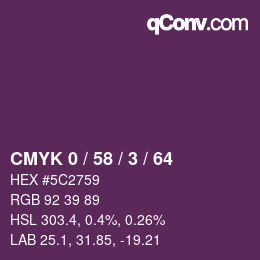 颜色代码: CMYK 0 / 58 / 3 / 64 | qconv.com