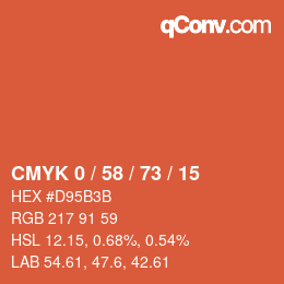 Código de color: CMYK 0 / 58 / 73 / 15 | qconv.com