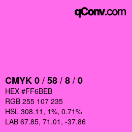 カラーコード: CMYK 0 / 58 / 8 / 0 | qconv.com