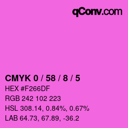 Color code: CMYK 0 / 58 / 8 / 5 | qconv.com