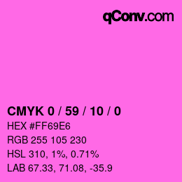 Color code: CMYK 0 / 59 / 10 / 0 | qconv.com
