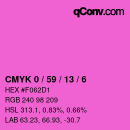 カラーコード: CMYK 0 / 59 / 13 / 6 | qconv.com