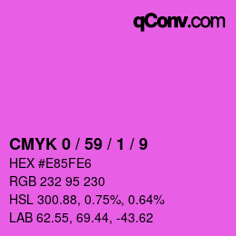 カラーコード: CMYK 0 / 59 / 1 / 9 | qconv.com