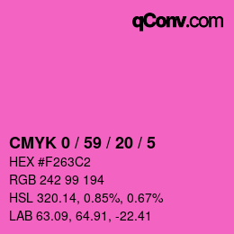 Color code: CMYK 0 / 59 / 20 / 5 | qconv.com