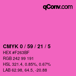 Color code: CMYK 0 / 59 / 21 / 5 | qconv.com