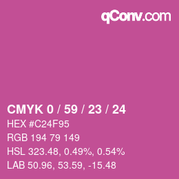 Color code: CMYK 0 / 59 / 23 / 24 | qconv.com