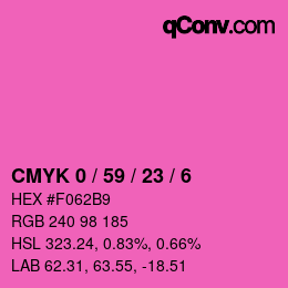 Color code: CMYK 0 / 59 / 23 / 6 | qconv.com