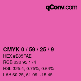 Color code: CMYK 0 / 59 / 25 / 9 | qconv.com
