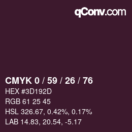 Color code: CMYK 0 / 59 / 26 / 76 | qconv.com