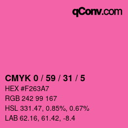 Color code: CMYK 0 / 59 / 31 / 5 | qconv.com