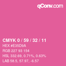 Color code: CMYK 0 / 59 / 32 / 11 | qconv.com
