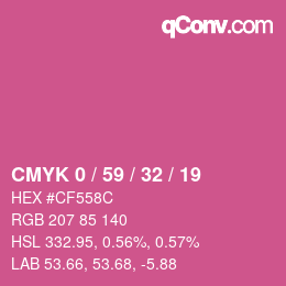 Color code: CMYK 0 / 59 / 32 / 19 | qconv.com