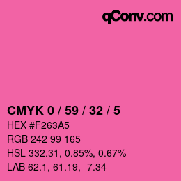 Color code: CMYK 0 / 59 / 32 / 5 | qconv.com