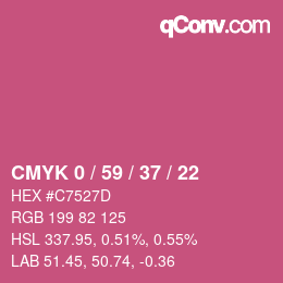 Color code: CMYK 0 / 59 / 37 / 22 | qconv.com