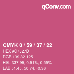 Color code: CMYK 0 / 59 / 37 / 22 | qconv.com