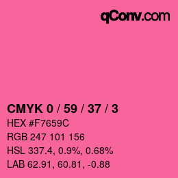 Color code: CMYK 0 / 59 / 37 / 3 | qconv.com