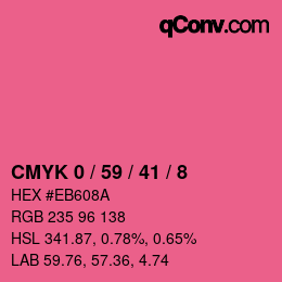 Color code: CMYK 0 / 59 / 41 / 8 | qconv.com