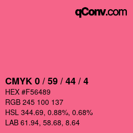 Color code: CMYK 0 / 59 / 44 / 4 | qconv.com