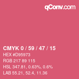 Color code: CMYK 0 / 59 / 47 / 15 | qconv.com