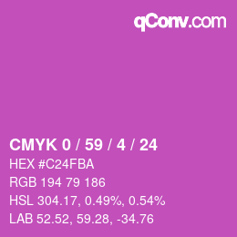 Color code: CMYK 0 / 59 / 4 / 24 | qconv.com