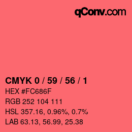 Color code: CMYK 0 / 59 / 56 / 1 | qconv.com