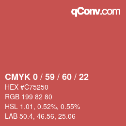 Color code: CMYK 0 / 59 / 60 / 22 | qconv.com