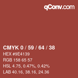 Color code: CMYK 0 / 59 / 64 / 38 | qconv.com