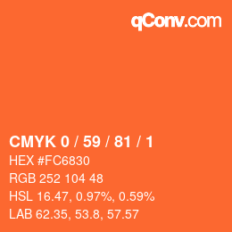 Color code: CMYK 0 / 59 / 81 / 1 | qconv.com