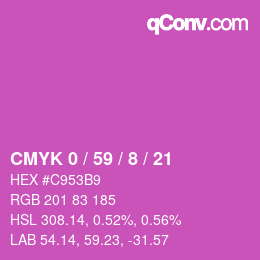 カラーコード: CMYK 0 / 59 / 8 / 21 | qconv.com
