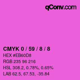 Color code: CMYK 0 / 59 / 8 / 8 | qconv.com