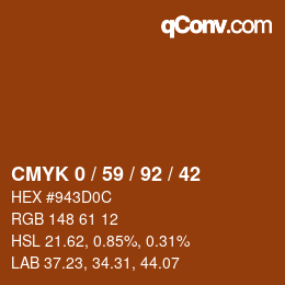 Color code: CMYK 0 / 59 / 92 / 42 | qconv.com