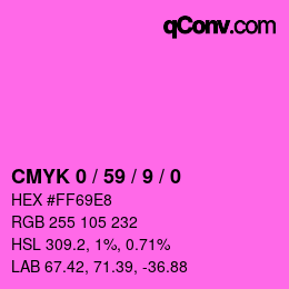 Color code: CMYK 0 / 59 / 9 / 0 | qconv.com