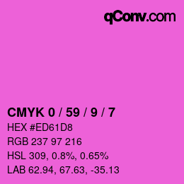 Color code: CMYK 0 / 59 / 9 / 7 | qconv.com