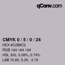 Color code: CMYK 0 / 5 / 0 / 24 | qconv.com