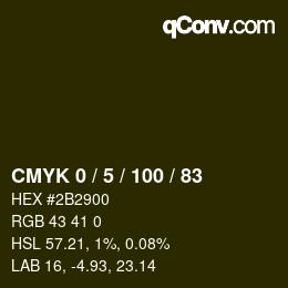 Color code: CMYK 0 / 5 / 100 / 83 | qconv.com