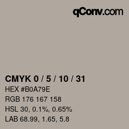Color code: CMYK 0 / 5 / 10 / 31 | qconv.com