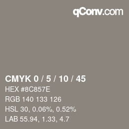 Color code: CMYK 0 / 5 / 10 / 45 | qconv.com