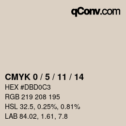 カラーコード: CMYK 0 / 5 / 11 / 14 | qconv.com