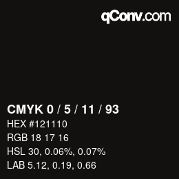 Color code: CMYK 0 / 5 / 11 / 93 | qconv.com