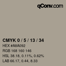 颜色代码: CMYK 0 / 5 / 13 / 34 | qconv.com